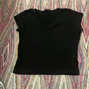 Brandy Melville ribbed black tee
